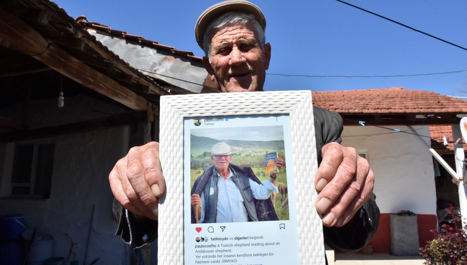 Bursalı çoban, fotoğrafını paylaşan Brezilyalı müellif Paulo Coelho ile tanışmak istiyor