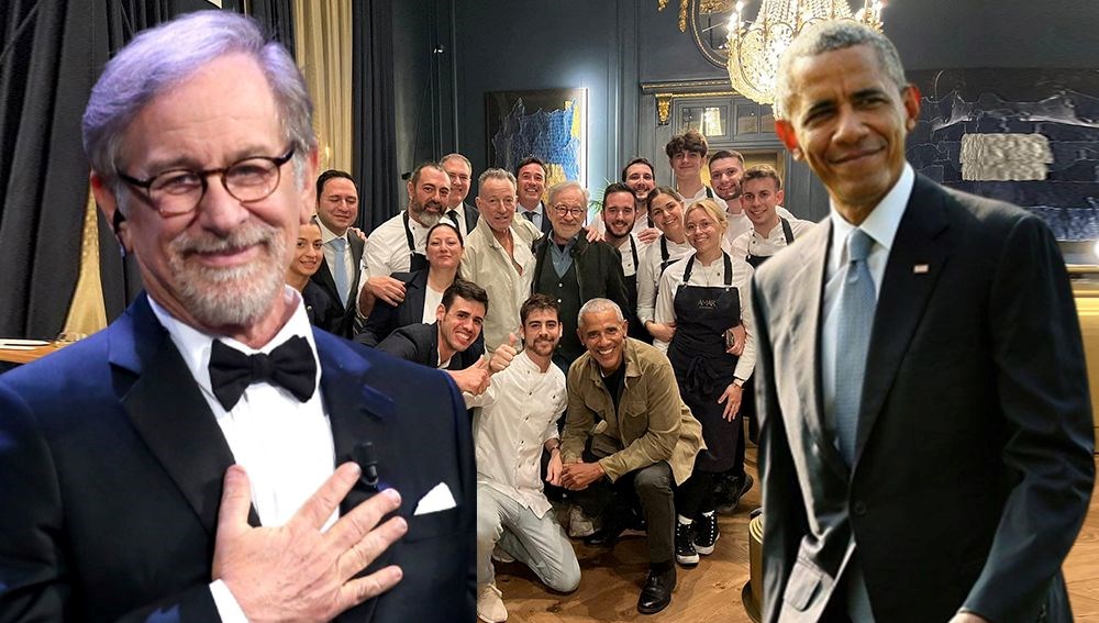 Barack Obama ve Oscar ödüllü direktör Steven Spielberg Barcelona’da buluştu