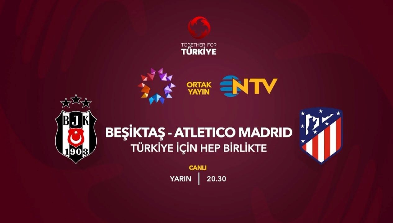 Beşiktaş-Atletico Madrid yardım için alanda