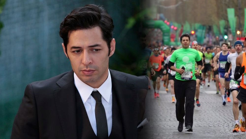 Oyuncu Mert Fırat Paris’te depremzedeler için maratona katıldı